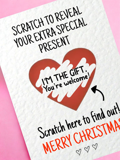 Funny Christmas Scratch Greeting Card, Secret Santa Gift, Christmas Novelty Gag Present, Festive Joke For Parents, Grandparents