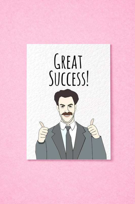 Borat Congratulations Card - Funny Greeting Card - Sacha Noam Baron Cohen - Rude Card