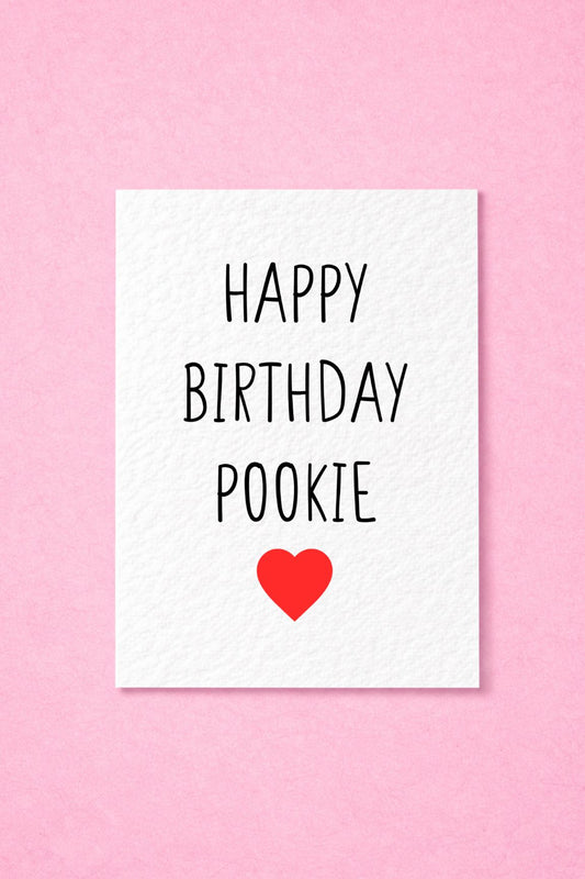 Pookie Card-  Birthday Card For Partner - Boyfriend- Girlfriend