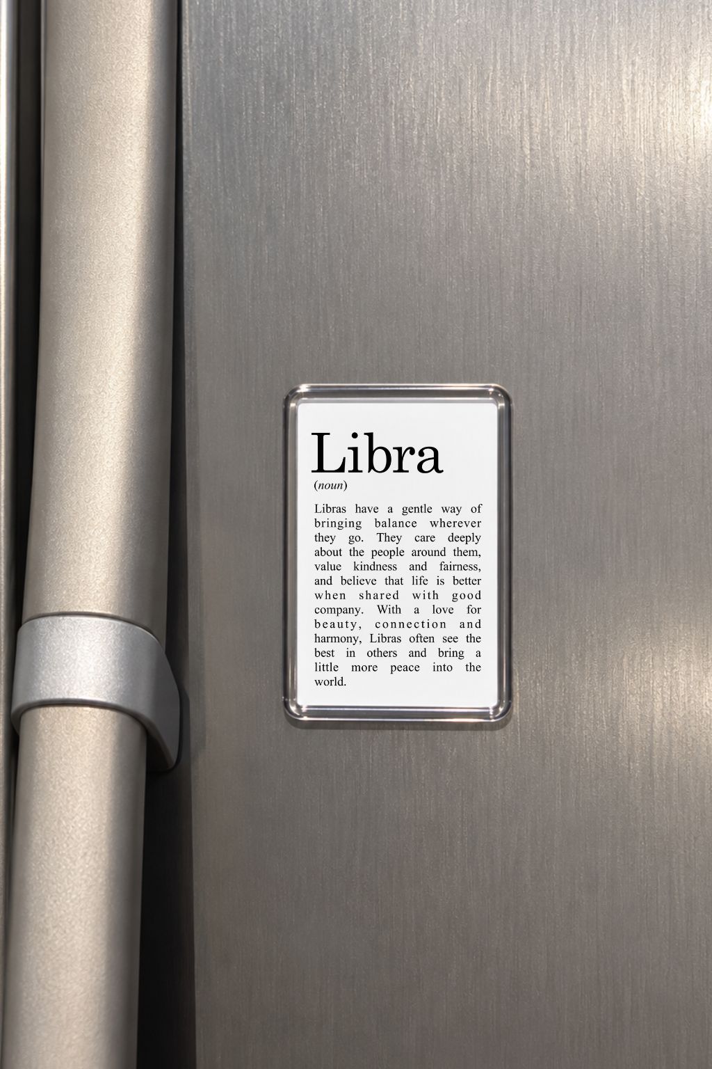 Libra Zodiac Thoughtful Magnet, Astrology Gift, Birthday Present, Air Sign Decor, Horoscope Lover Gift, Celestial Home Accessory
