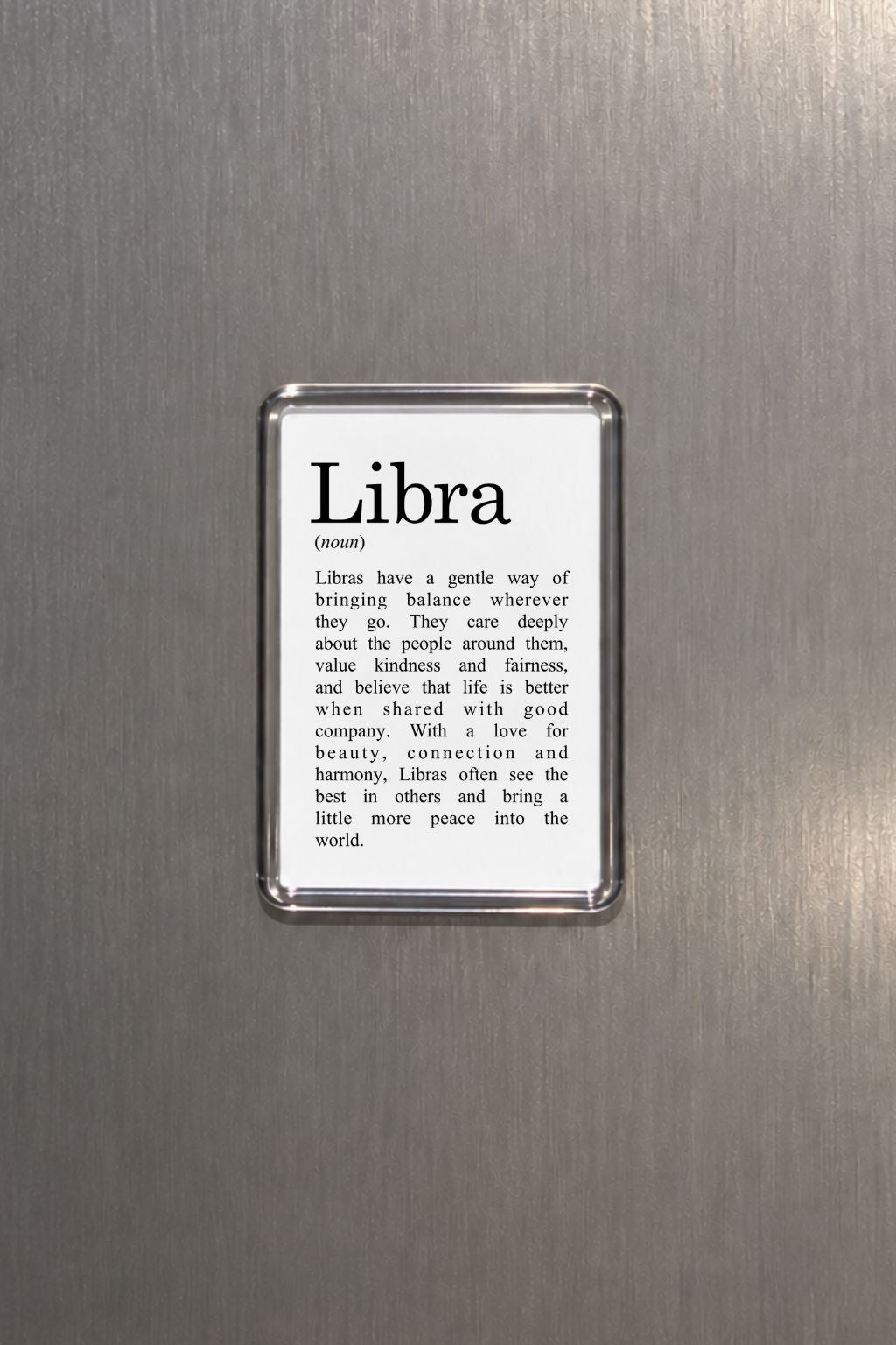 Libra Zodiac Thoughtful Magnet, Astrology Gift, Birthday Present, Air Sign Decor, Horoscope Lover Gift, Celestial Home Accessory