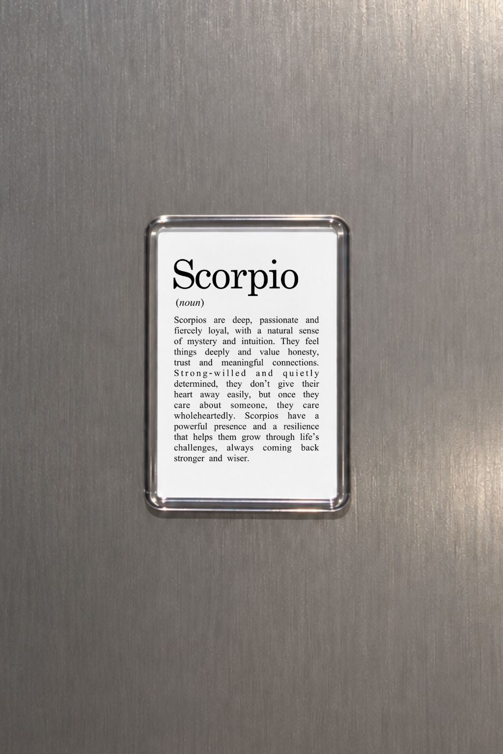 Scorpio Zodiac Magnet, Astrology Gift, Horoscope Decor, Scorpio Birthday Present, Water Sign Accessory, Celestial Keepsake