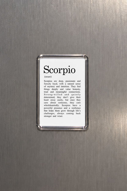 Scorpio Zodiac Magnet, Astrology Gift, Horoscope Decor, Scorpio Birthday Present, Water Sign Accessory, Celestial Keepsake