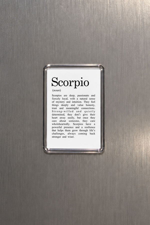 Scorpio Zodiac Magnet, Astrology Gift, Horoscope Decor, Scorpio Birthday Present, Water Sign Accessory, Celestial Keepsake