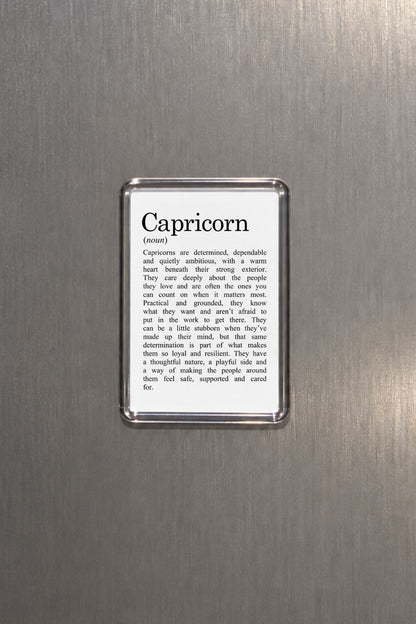 Capricorn Zodiac Magnet, Astrology Gift, Horoscope Decor, Capricorn Birthday Present, Earth Sign Accessory, Celestial Keepsake, Goat