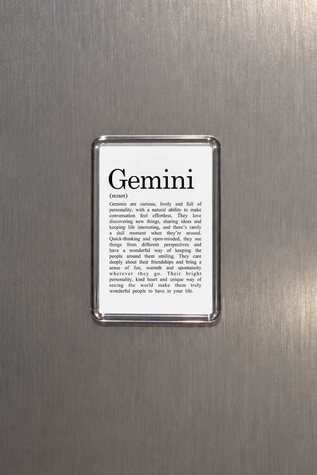 Gemini Zodiac Magnet, Astrology Gift, Horoscope Keepsake, Air Sign Decor, Birthday Present, Twin Zodiac, Celestial Home Accessory