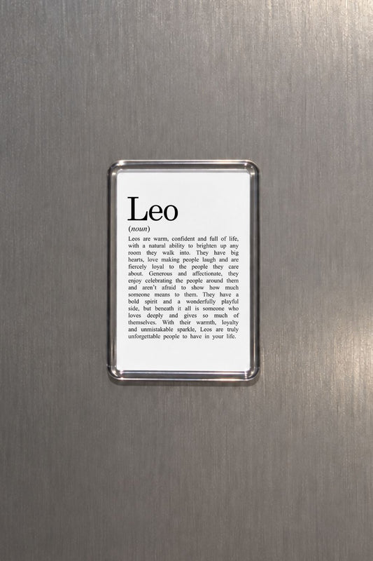 Leo Zodiac Magnet, Astrology Gift, Horoscope Keepsake, Fire Sign Decor, Birthday Present, Lion Zodiac, Celestial Home Accessory