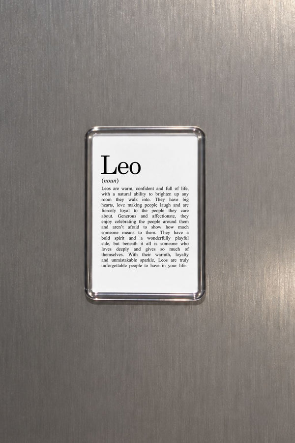 Leo Zodiac Magnet, Astrology Gift, Horoscope Keepsake, Fire Sign Decor, Birthday Present, Lion Zodiac, Celestial Home Accessory