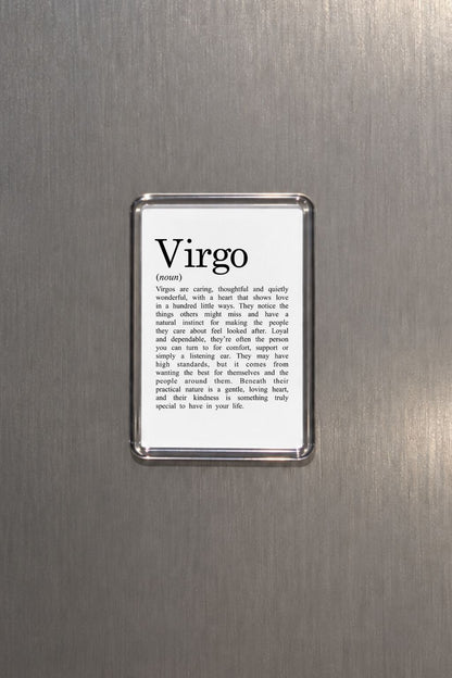 Virgo Zodiac Magnet, Astrology Gift, Horoscope Keepsake, Earth Sign Decor, Birthday Present, Maiden Zodiac, Celestial Home Accessory