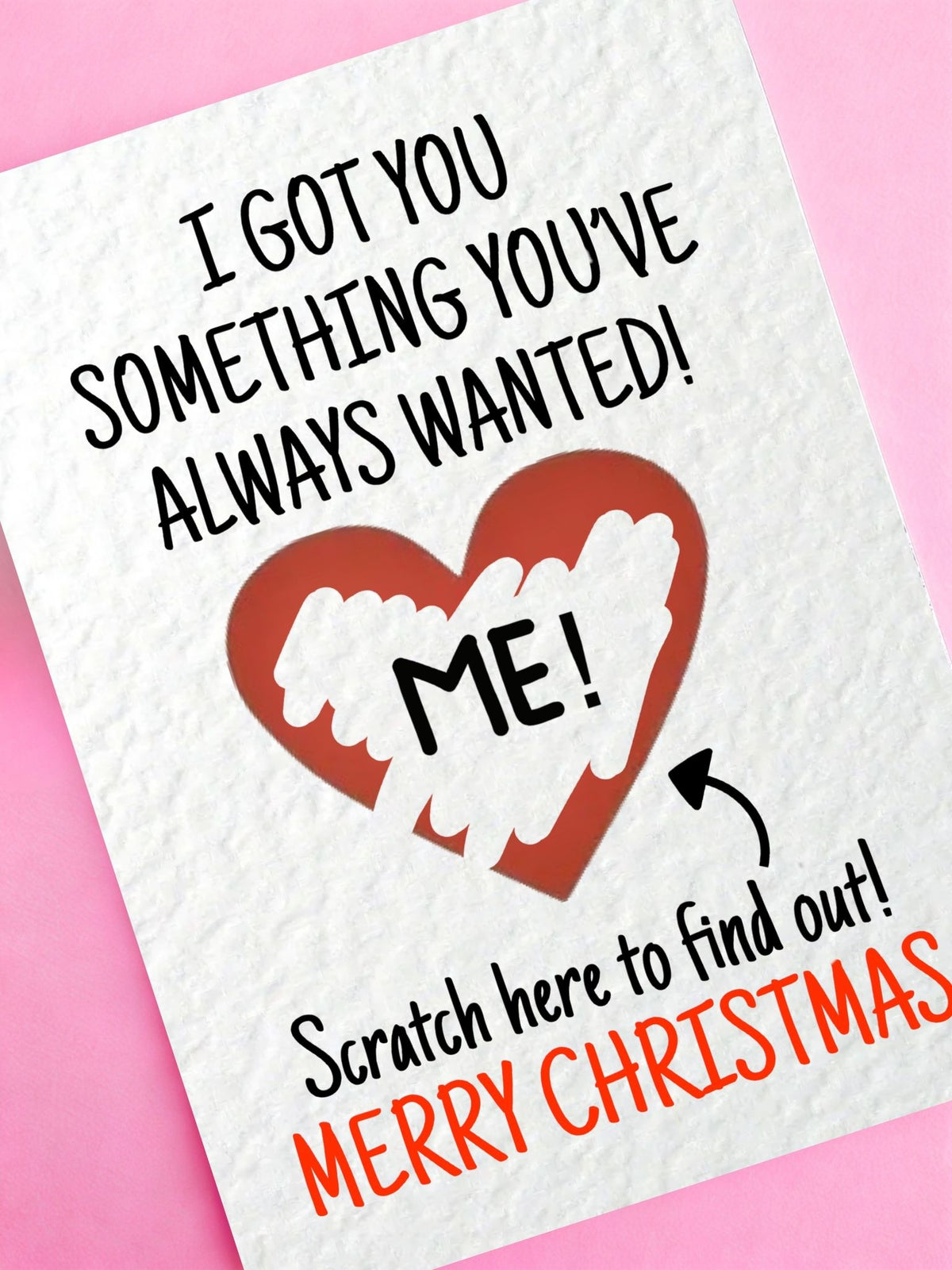 Funny Christmas Card, Scratch Reveal, It’s Me, Cheeky Gift, Playful Holiday, Couple Keepsake, Humorous Greeting, Novelty Surprise