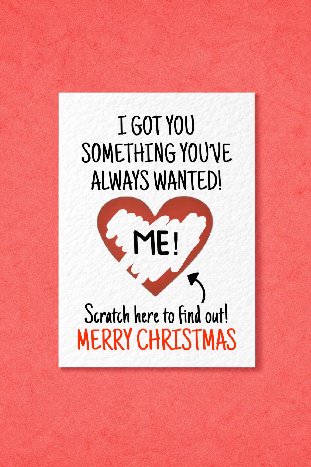 Funny Christmas Card, Scratch Reveal, It’s Me, Cheeky Gift, Playful Holiday, Couple Keepsake, Humorous Greeting, Novelty Surprise