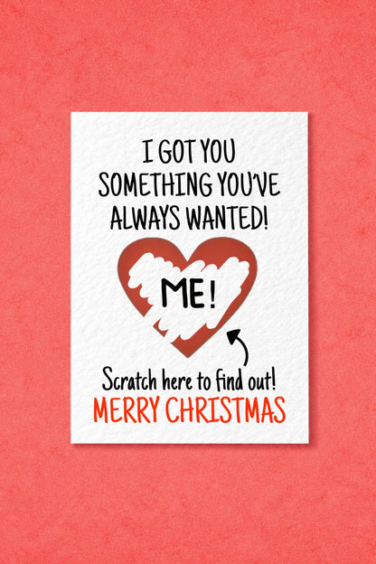 Funny Christmas Card, Scratch Reveal, It’s Me, Cheeky Gift, Playful Holiday, Couple Keepsake, Humorous Greeting, Novelty Surprise