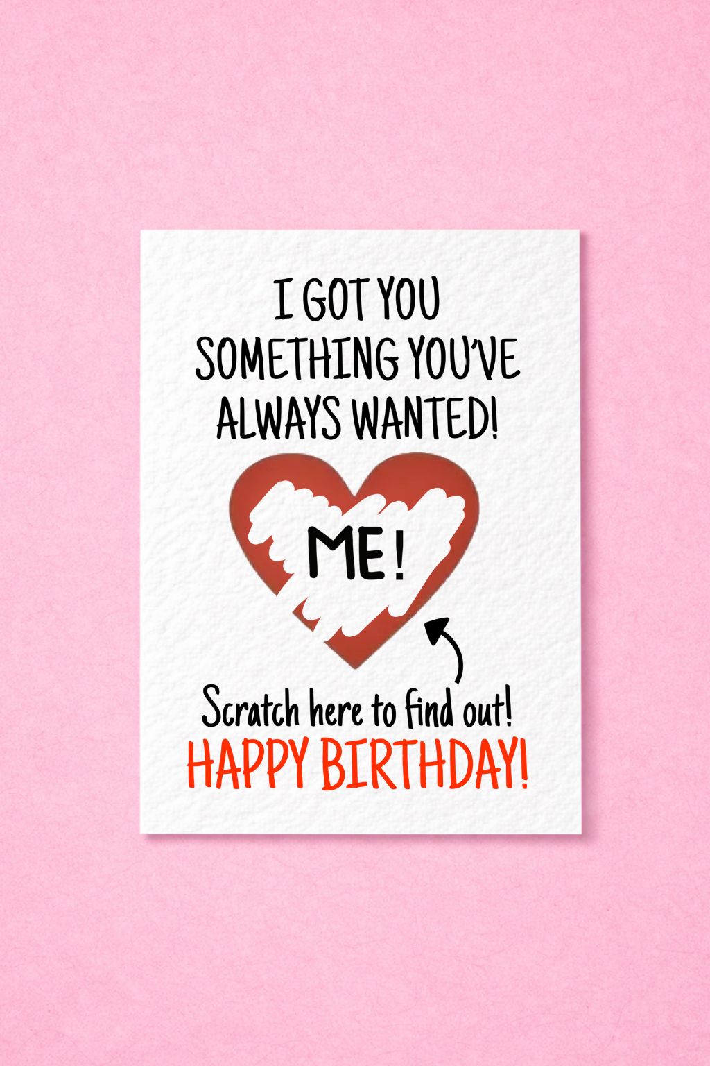 Funny Birthday Greeting Card, Scratch Reveal, It’s Me, Cheeky Present, Playful Greeting, Partner Gift, Humorous Keepsake Novelty