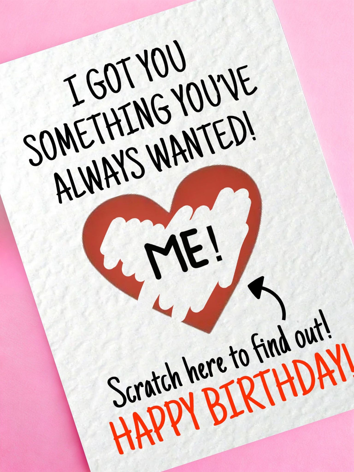 Funny Birthday Greeting Card, Scratch Reveal, It’s Me, Cheeky Present, Playful Greeting, Partner Gift, Humorous Keepsake Novelty