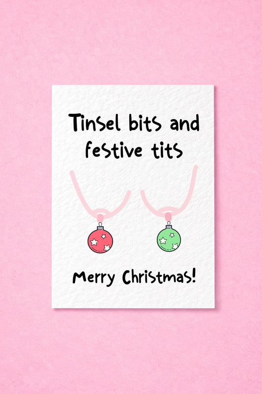 Funny Christmas Card, Cheeky Festive Humour, Christmas Greeting, Rude Christmas Card, Novelty Xmas Card for Adults