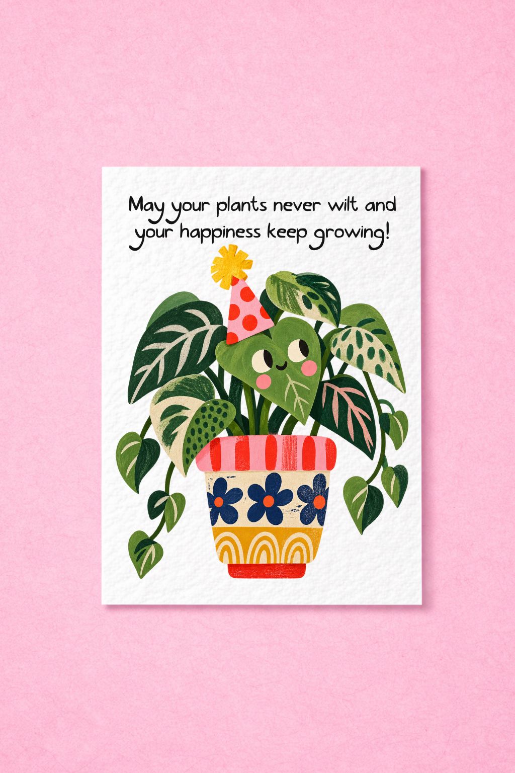 Happy New Home Card, Housewarming Greeting, New Home Gift, Plant Lover Card, Botanical Design, Moving Day Present, Indoor Plant Decor