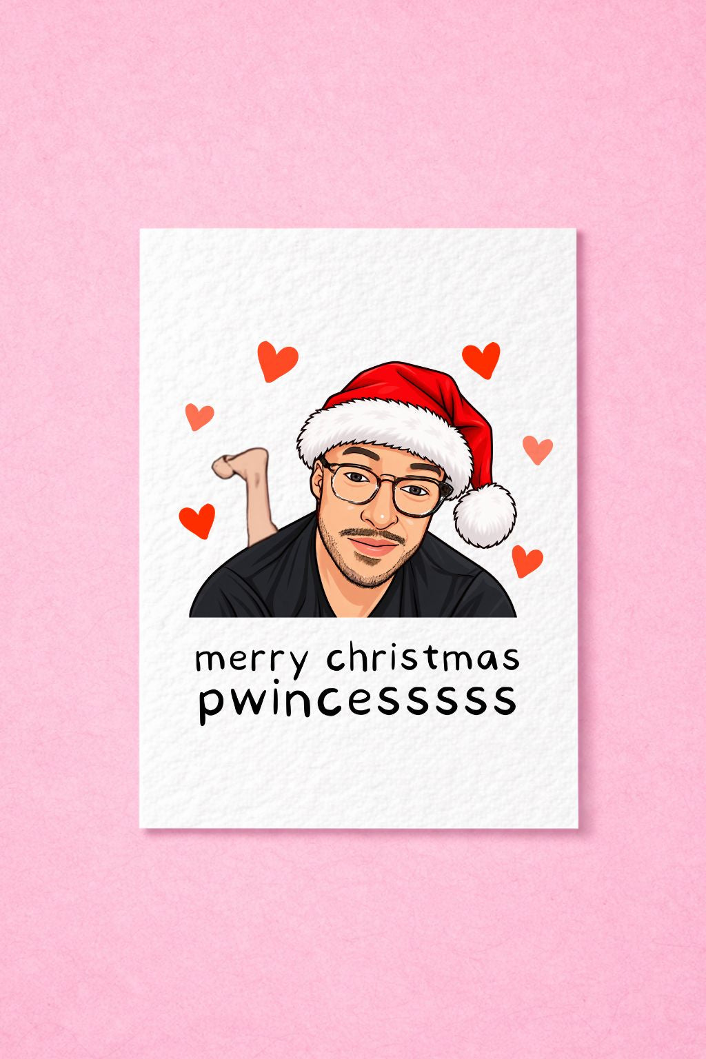 Merry Christmas Pwincess Funny Meme Greeting Card