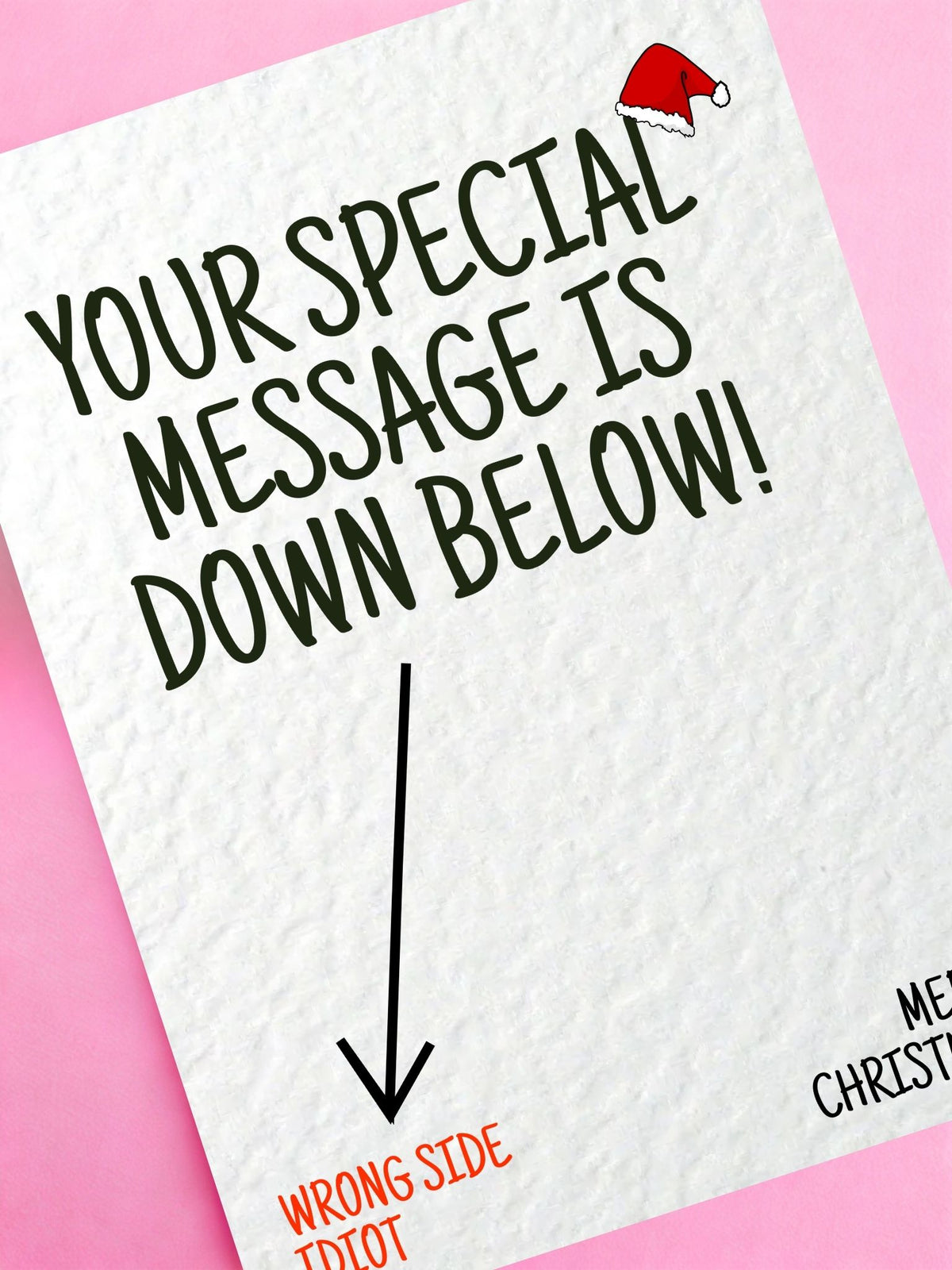 Funny Christmas Card, Cheeky Festive Humour, Rude Novelty Greeting, Sarcastic Gift