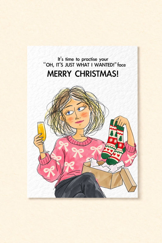 Funny Christmas Card, Cheeky Festive Humour, Gift Reaction, Christmas Stockings, Novelty Greeting