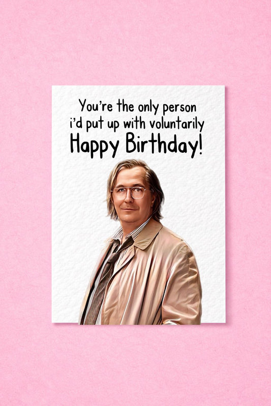 Jackson Lamb - Tolerate You Birthday Card - TV Funny Card - Funny Birthday Card - Card for Her - Him