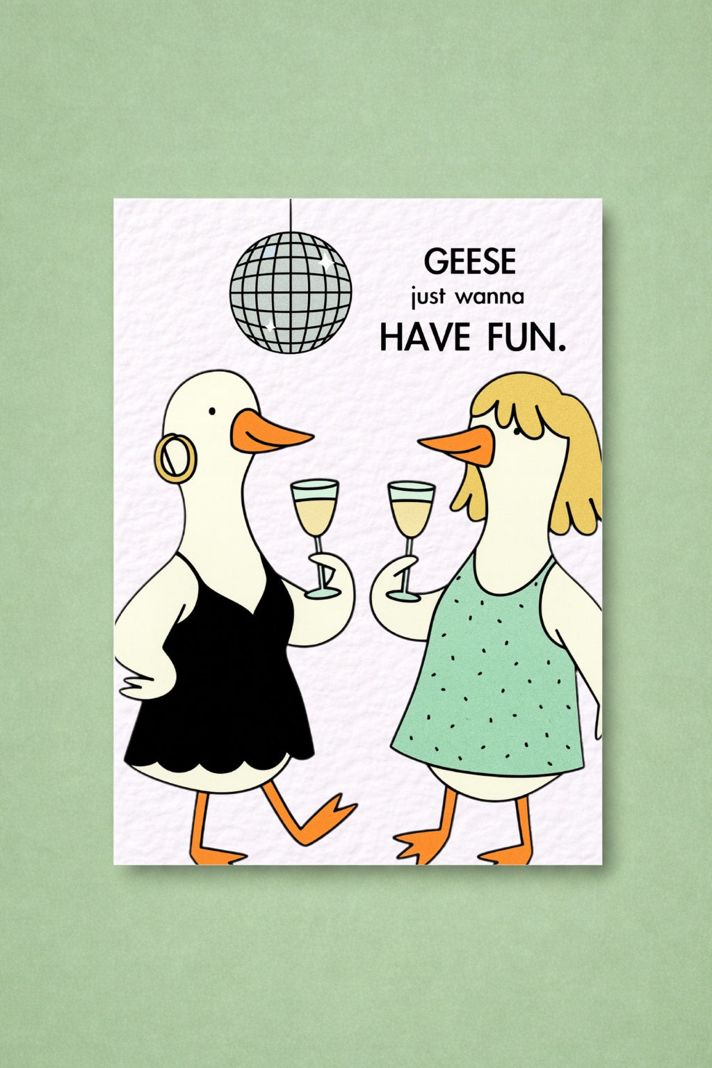Bestie Goose Birthday Card, Geese Just Wanna Have Fun, Cute Birthday Card, Funny Birthday Card For Friend