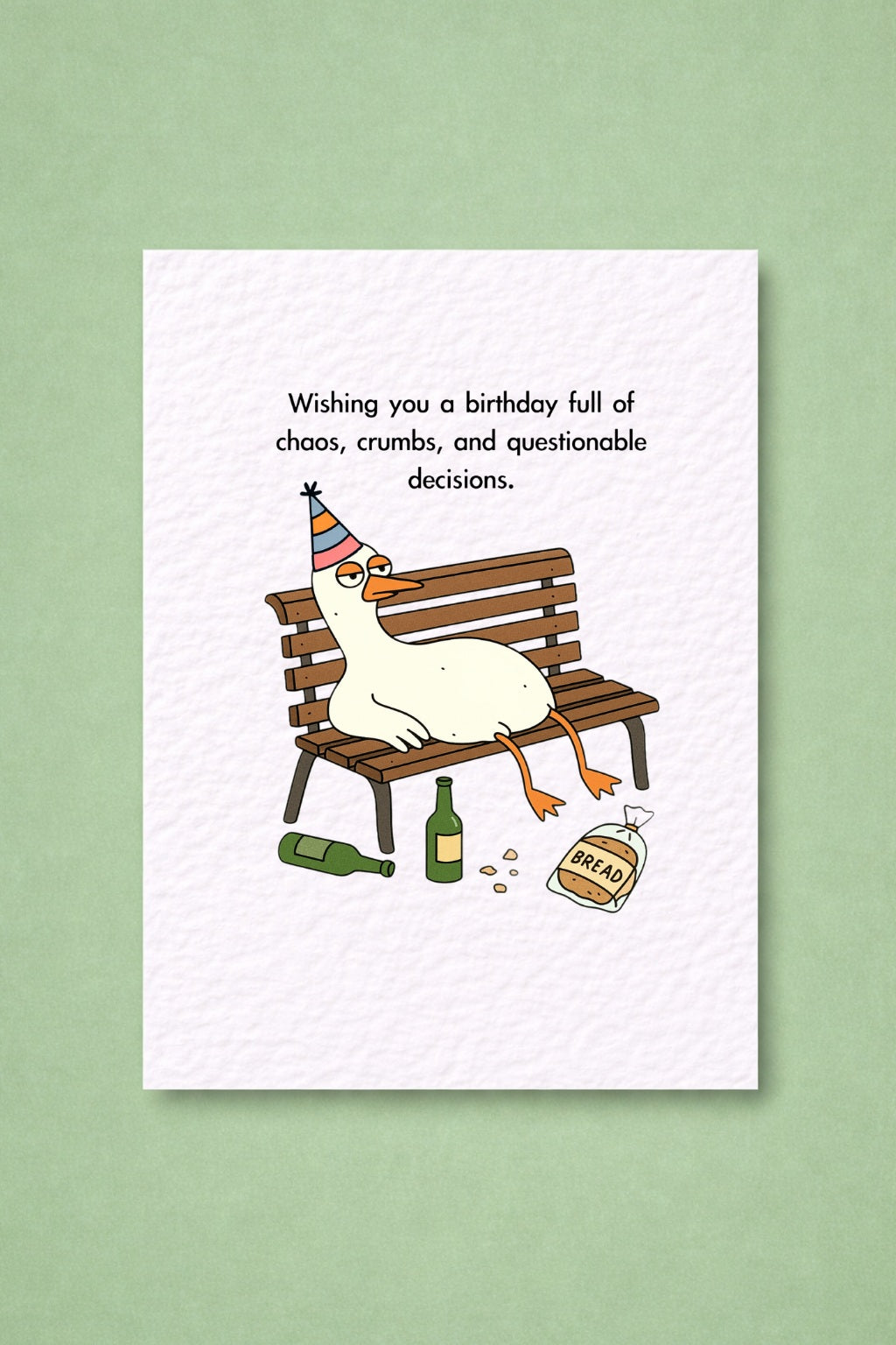 Funny Goose Birthday Card: Wild Goose Greeting Card