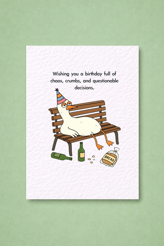 Funny Goose Birthday Card: Wild Goose Greeting Card