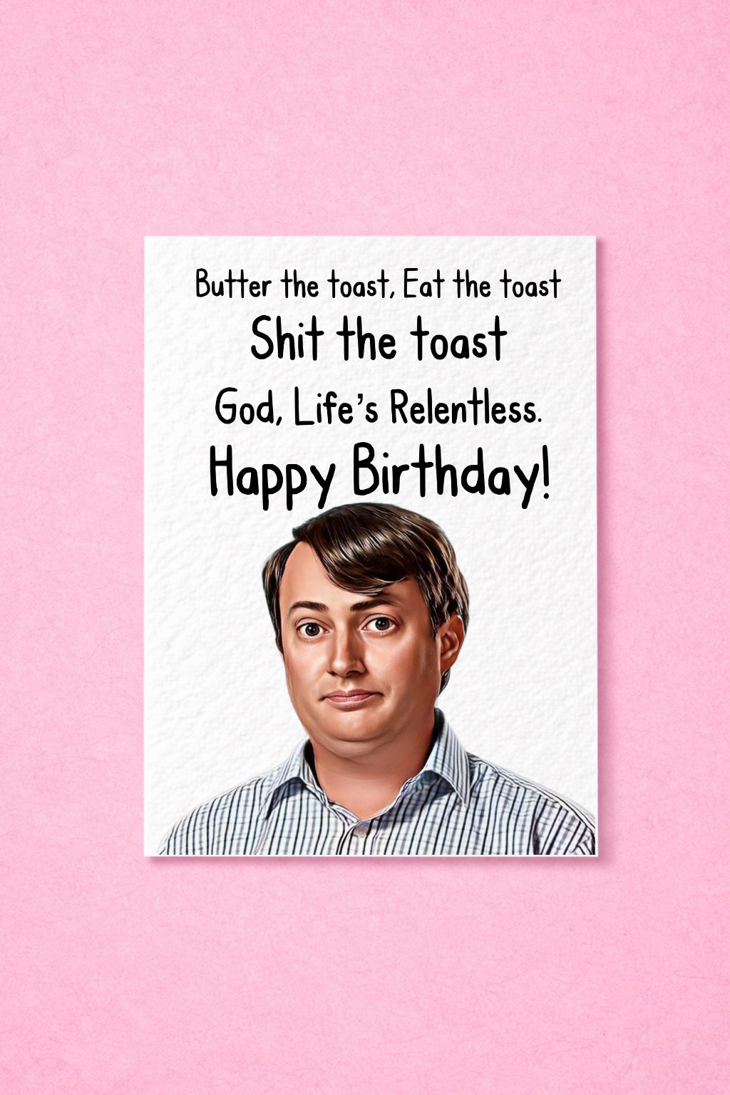 Peep Show Birthday Card - Mark Corrigan -Funny Peep Show Line Card - Funny Rude Birhday Greeting Card