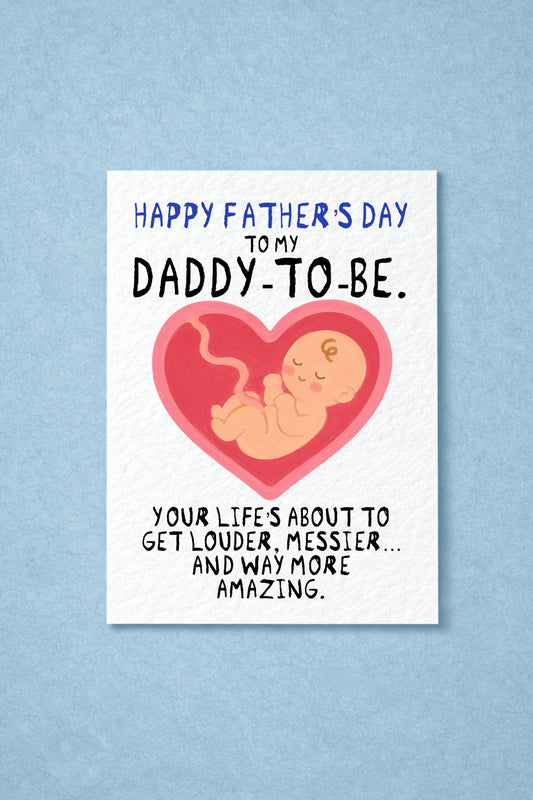 Daddy-To-Be Father’s Day Card, First Father’s Day Card, Dad To Be Gift From Bump, Pregnancy Announcement Card, New Dad Card