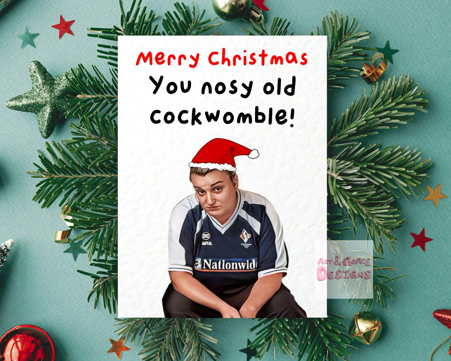 Funny Cockwomble Greeting Card -Kerry- Rude Christmas Card