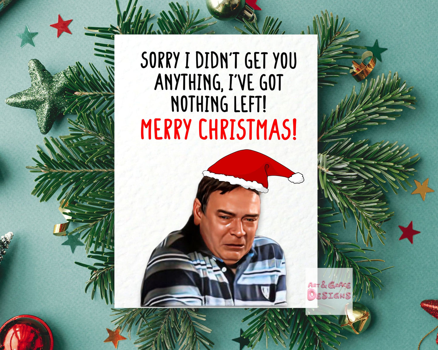 Ian Beale Christmas Card, Funny TV Show Meme Card, Soap Greeting Card