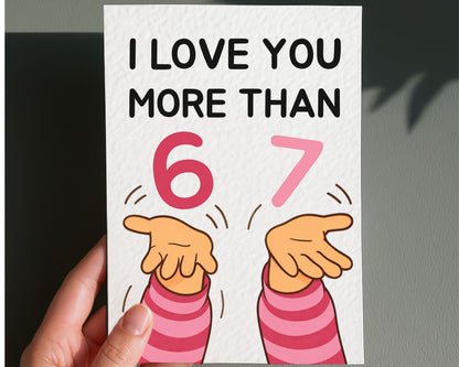 Funny 6-7 Birthday, Valentine’s, Just Because Greeting Card - Birthday Card  For Girlfriend, Boyfriend, Partner Birthday Card, Six Seven Meme