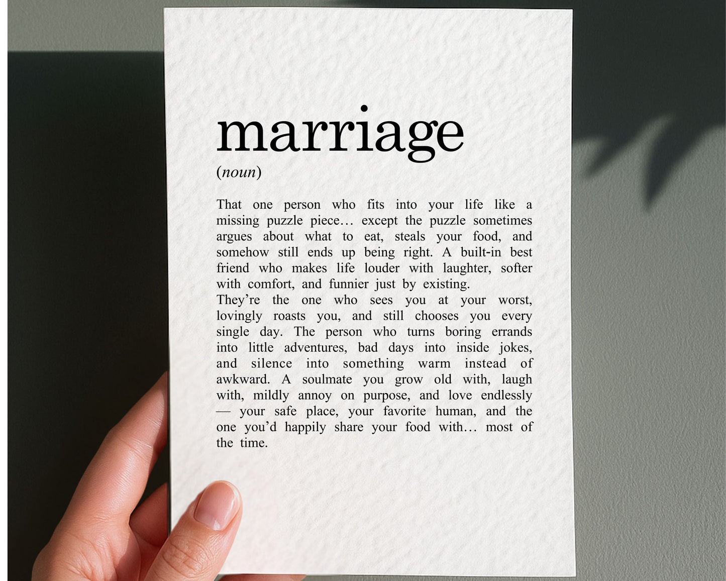 Marriage Soulmate Card-  Birthday Card For Partner -Best Friend - Girlfriend - Boyfriend