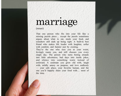 Marriage Soulmate Card-  Birthday Card For Partner -Best Friend - Girlfriend - Boyfriend