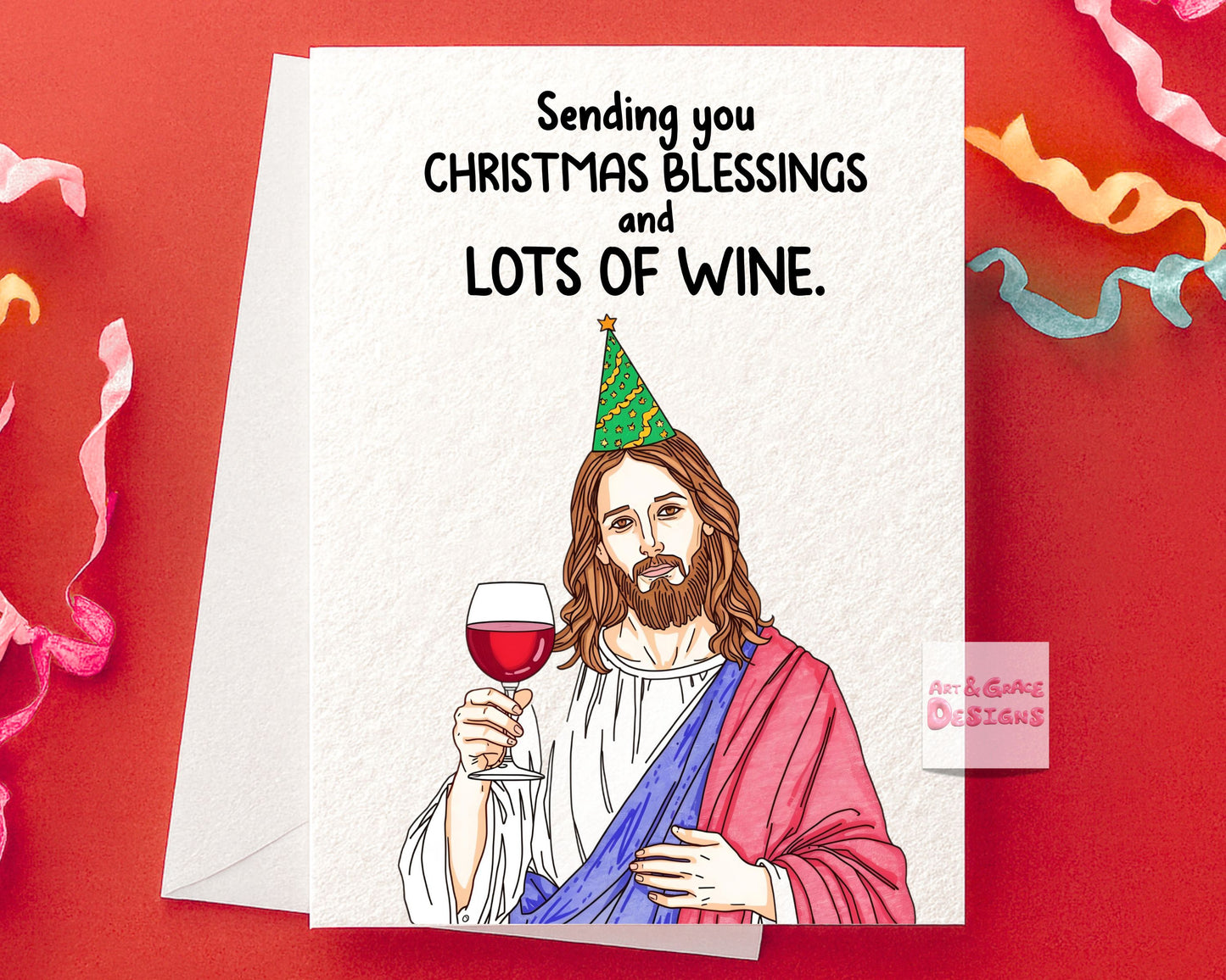 Jesus Christmas Card, Weird Greeting Christmas Card, Cards For Men, Woman