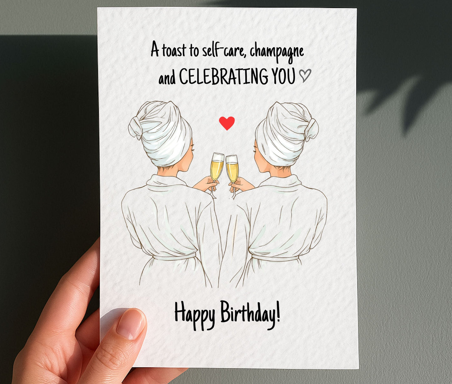 Bestie Spa Birthday Card: Self-Care Wellness Greeting Card