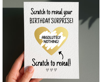 Funny Birthday Surprise Scratch Card, Cheeky Gift Reveal Greeting Card, Birthday Card,  Rude Birthday Gift For BoyFriend, Partner, Husband