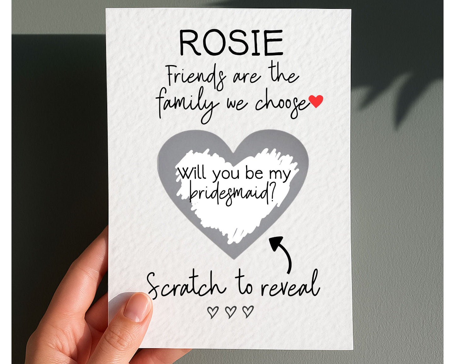 Will You Be My Bridesmaid Scratch Off Card Bridesmaid Scratch Wedding Card, Maid Of Honour Scratch Surprise Reveal Luxury Card