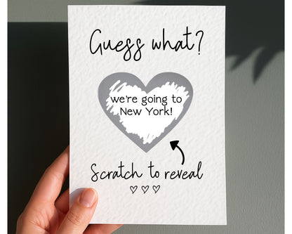 Birthday Surprise Scratch Card, Gift Reveal, Surprise Greeting Card, Birthday Card, Surprise Trip, Holiday, Birthday Gift, Anniversary Card