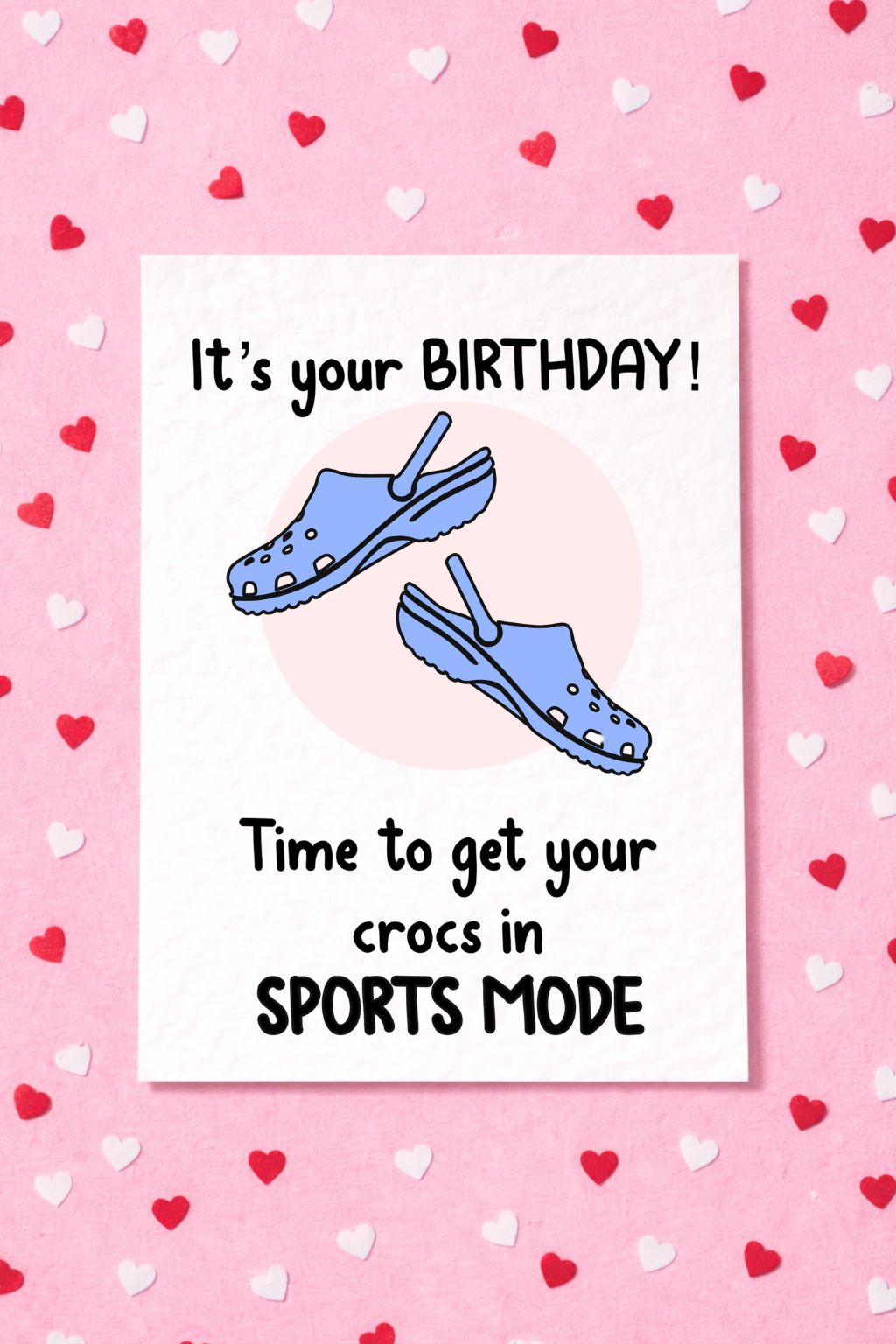 Funny Croc Greeting Card - Sports Mode -  It's Your Birthday-  Happy Birthday - Humorous