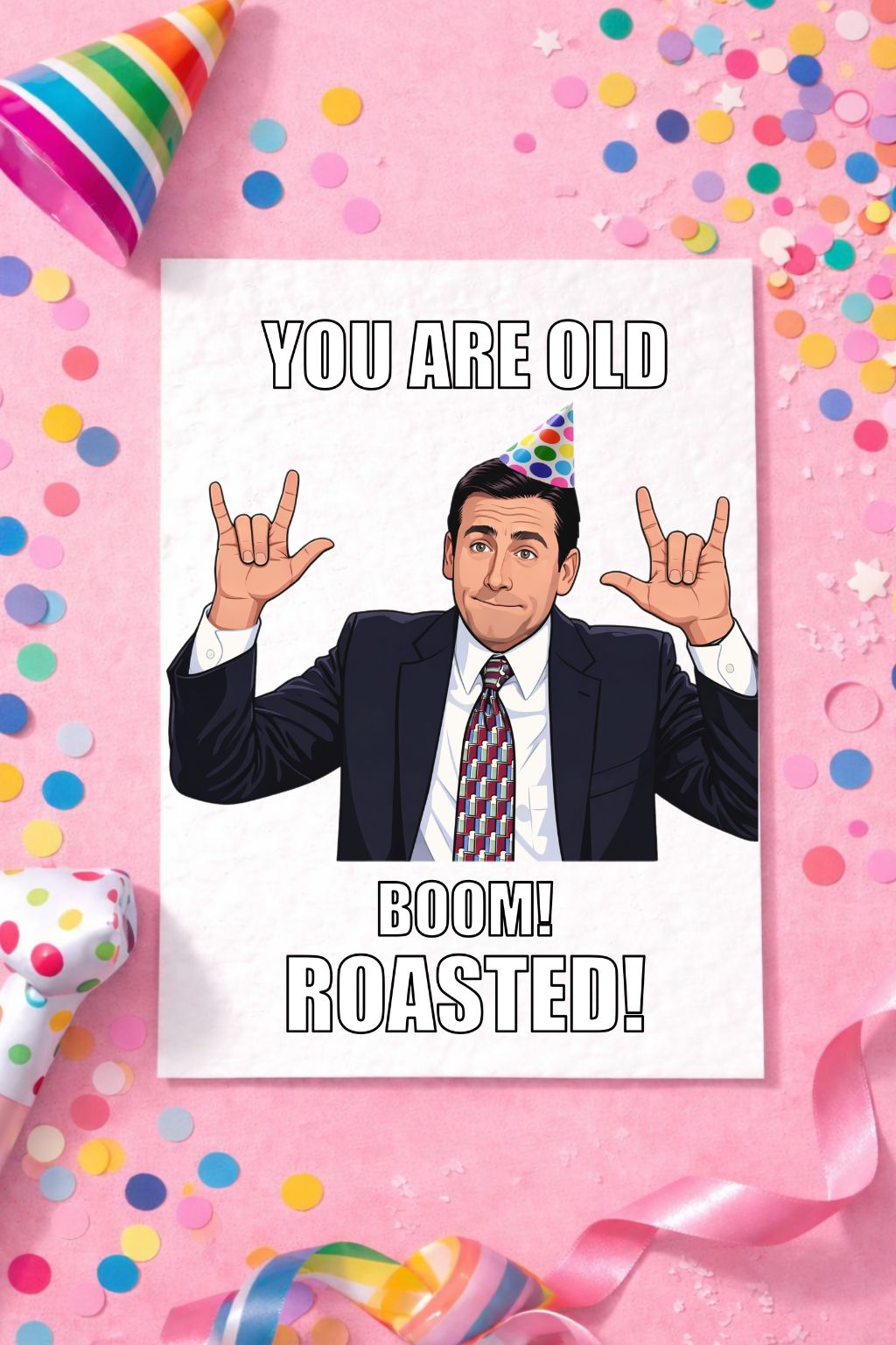 Funny You Are Old Greeting Card - Humorous Boom Roasted Gift For Friend