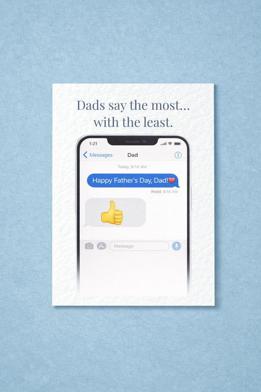 Funny Father's Day Text Message Card: Dad Joke Thumbs Up Greeting Card, Joke Gift