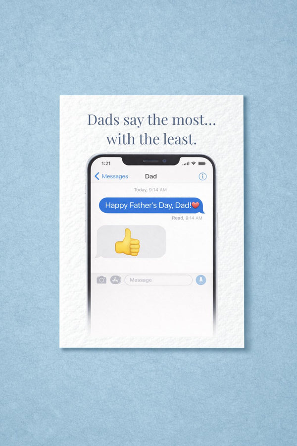 Funny Father's Day Text Message Card: Dad Joke Thumbs Up Greeting Card, Joke Gift