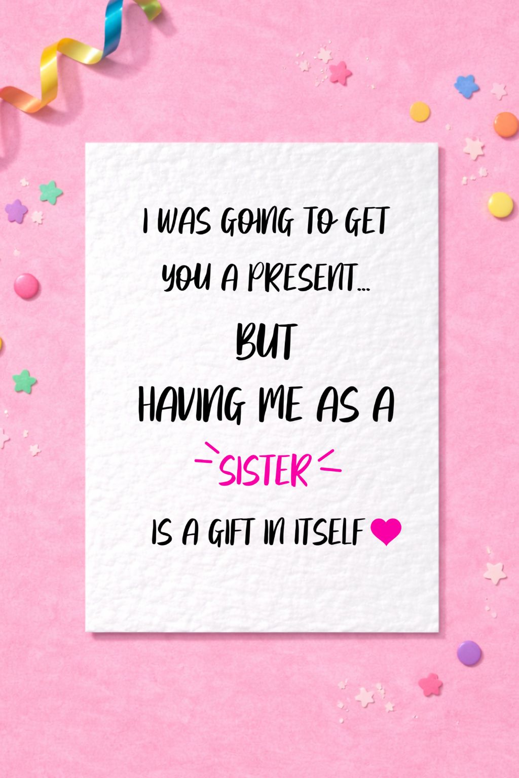 Birthday Card From Sister, Funny Greeting Card For Brother or Sister, Card For Sibling, Humorous Birthday Card, Best Friend Gift- Brother