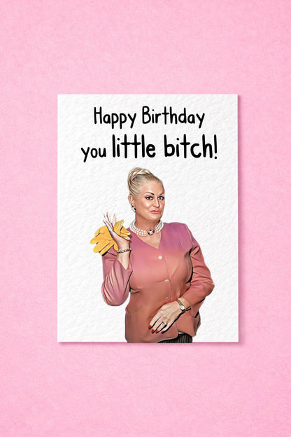 Kim Woodburn Birthday Card - Funny Greeting Card - Big Brother - Famous Celebrity