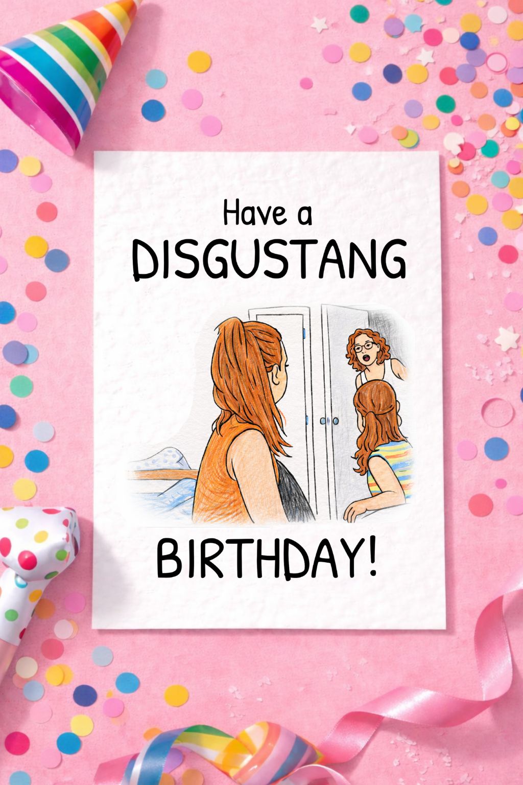 Have a Disgustang Birthday Meme Card- Flushed The Toilet - It Was One Of Yas! Funny Uk Viral Trend Greeting