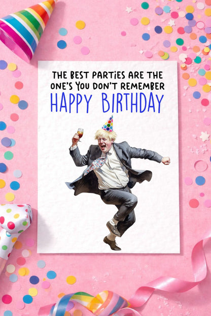 Funny Boris Johnson Birthday Card: Humorous Celebration Greeting