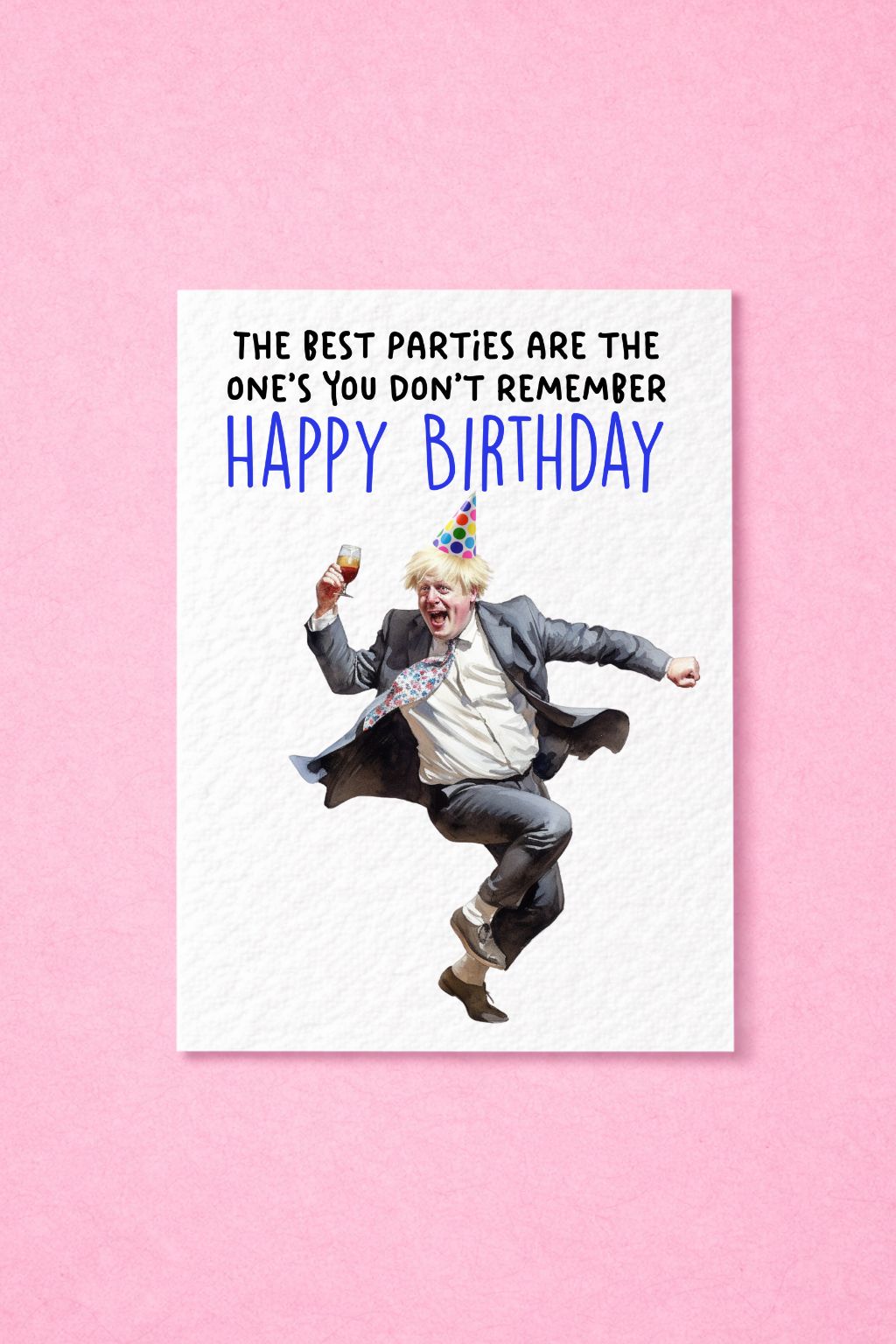 Funny Boris Johnson Birthday Card: Humorous Celebration Greeting