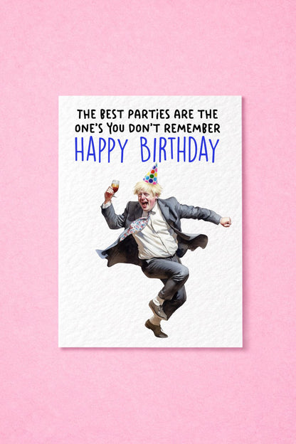 Funny Boris Johnson Birthday Card: Humorous Celebration Greeting