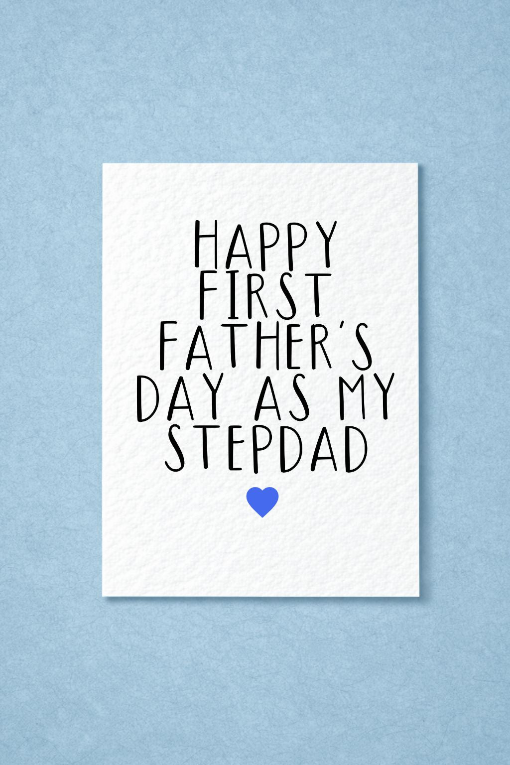 Father's Day Card: First Father's Day As My Stepdad, Gift For StepFather